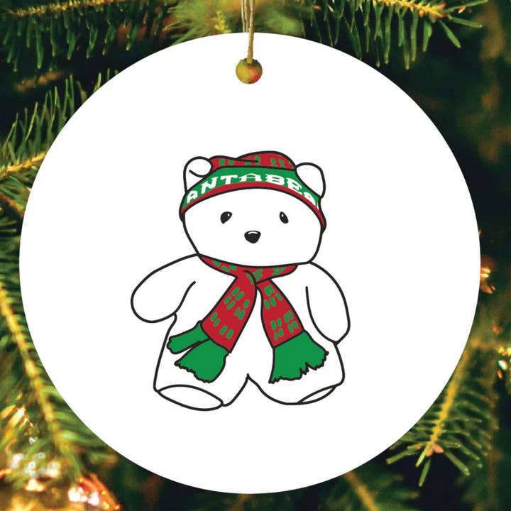 Décoration en forme d'ours Noël blanc pour la vente par Wheatheadz