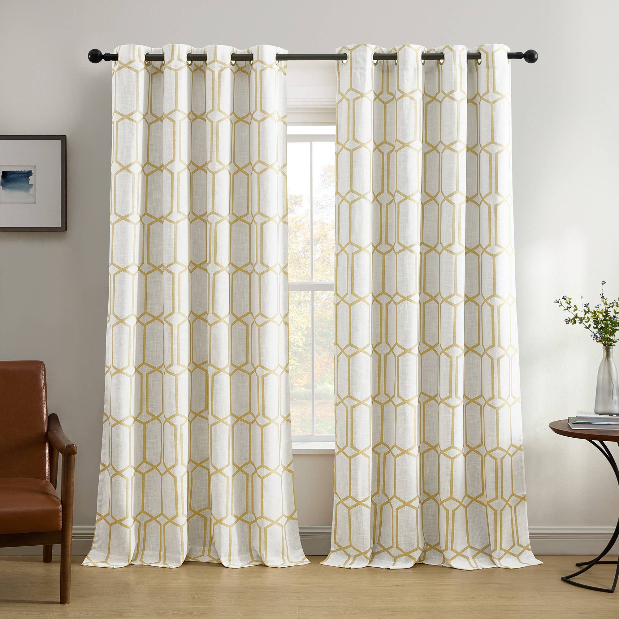 Threadmade Home - Wholesale Curtain - Kaiden Geometric Room Darkening Window Curtain7