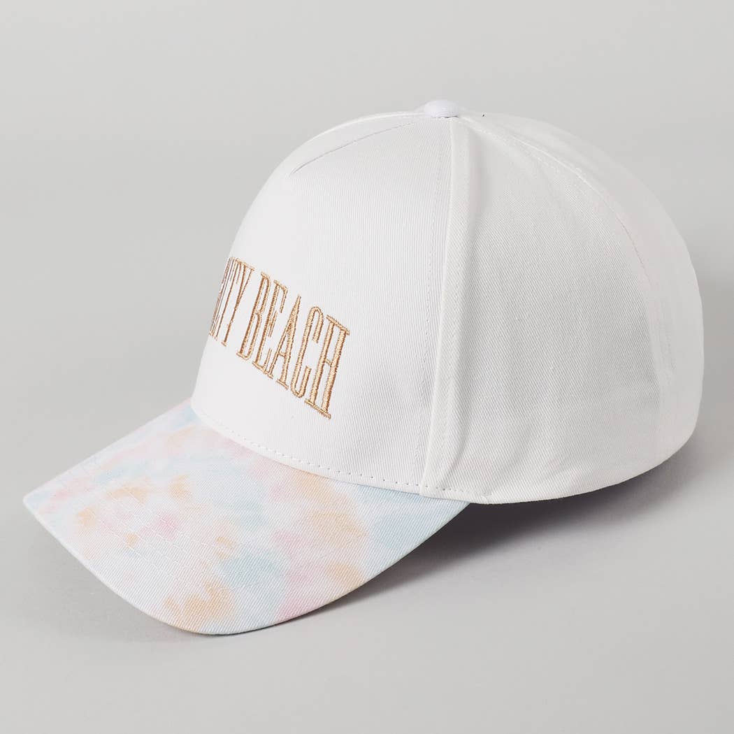 Fashion City - Vente Casquette de camionneur – femme - Casquette Trucker Teinture Tie-Dye Broderie SALTY BEACH2