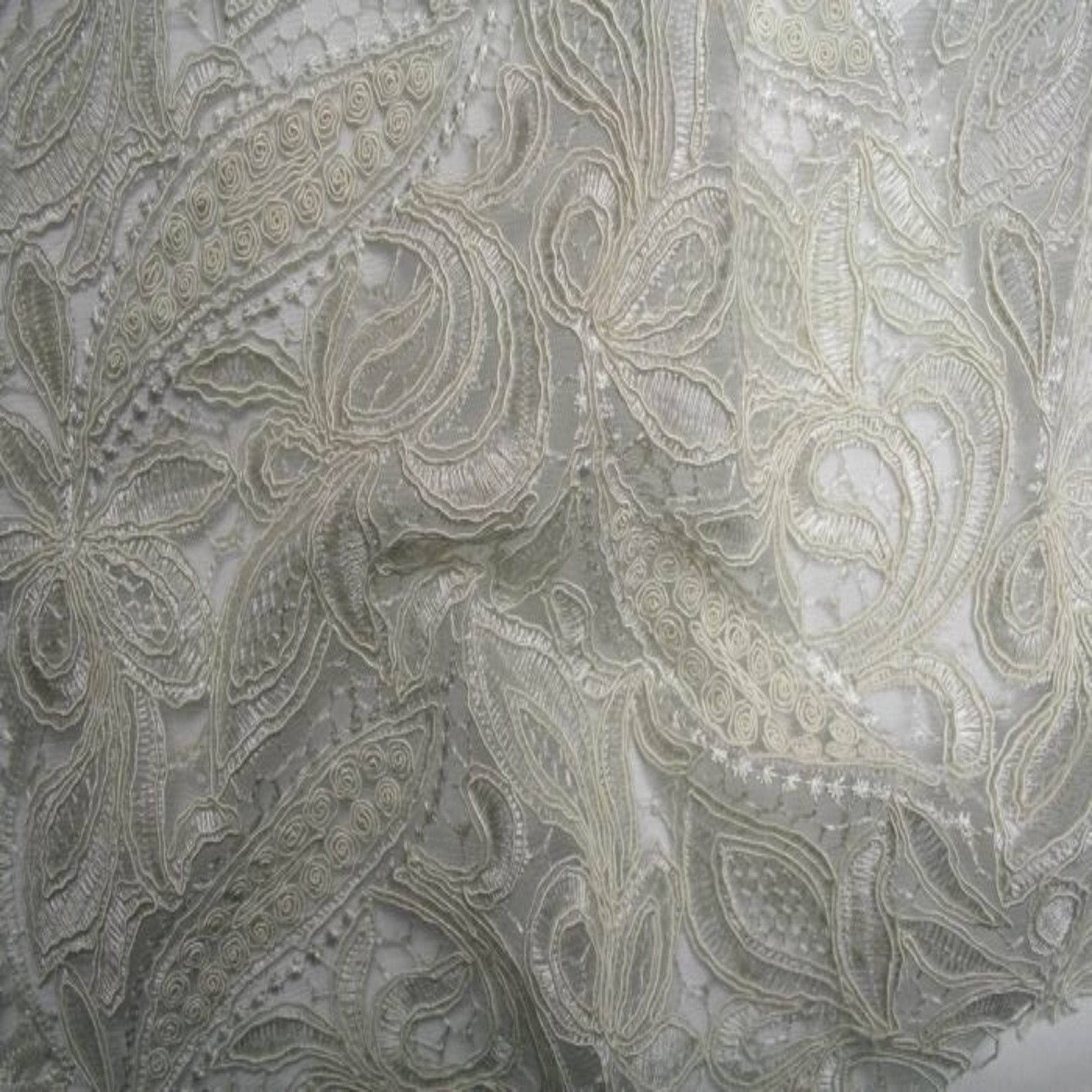 Fabrics Star - Wholesale Fabric - CREATION Glitter Embroidered Mesh Fabric. Lace Netting Material ideal for Sewing, Dresses, Gowns, Dresses, Skirts, Veils, Etc.6