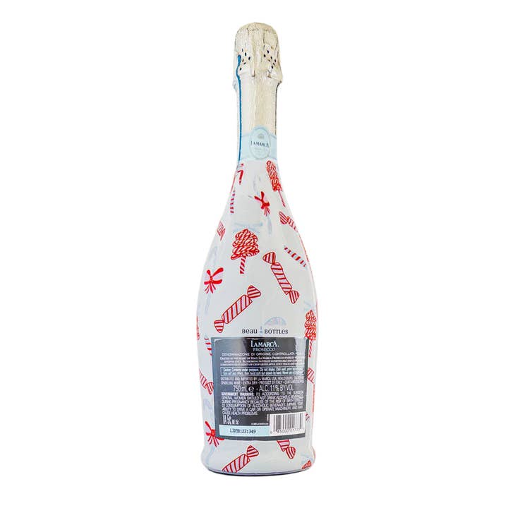 Beau Bottles - Wholesale Wine gift bag - Beau Bottles Limited Edition Luxe Candy Cane- Prosecco Collection3