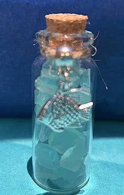 A SEAGLASS CREATION/SALTY SIGNS DESIGNS - Wholesale Pendant/Charm Necklace - Seaglass Charm Bottles - Stainless Steal Charms5