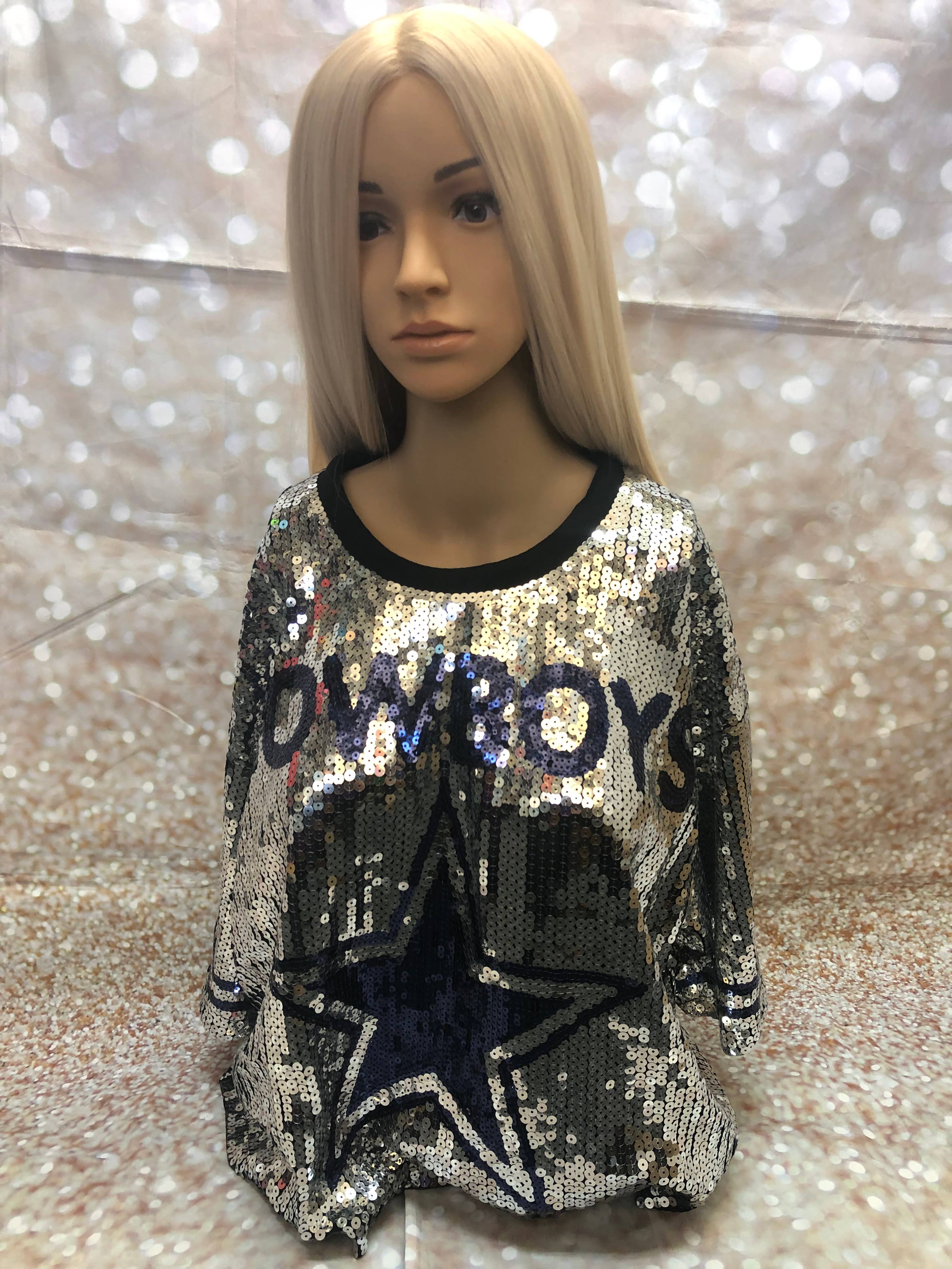 SJ NOLA LLC - Wholesale Blouse - Women's - Cowboys Sequin Crop Top1