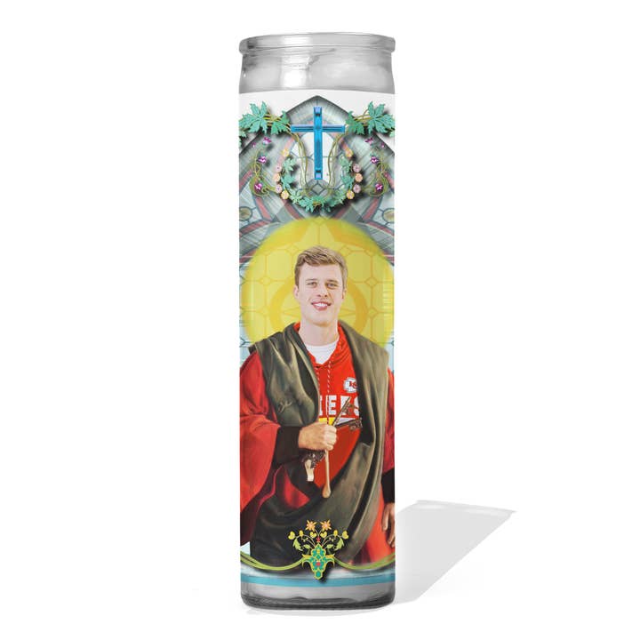 Harrison Butker Celebrity Prayer Candle - Kansas City Chiefs for wholesale by Calm Down Caren