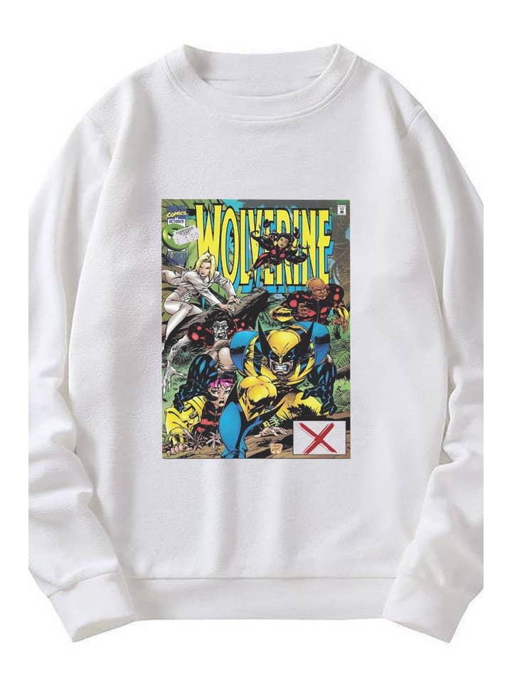 HARANG - Wholesale Graphic Sweatshirt - Unisex - M8764-SW WOLVERINE graphic sweatshirts