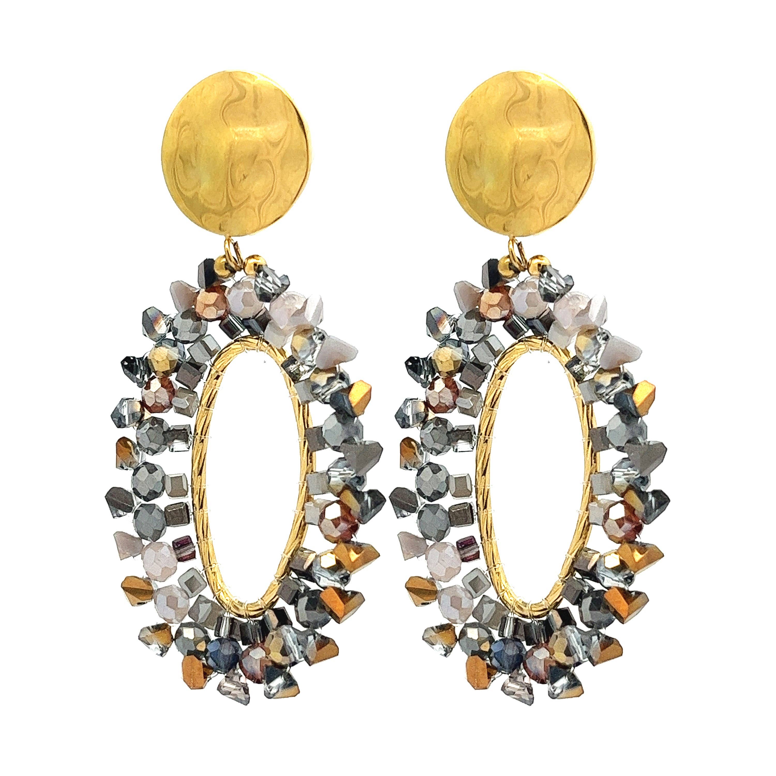 AMORINO SRL - Wholesale Dangle Earrings - Crystal Earring Clip - OL2392E7348