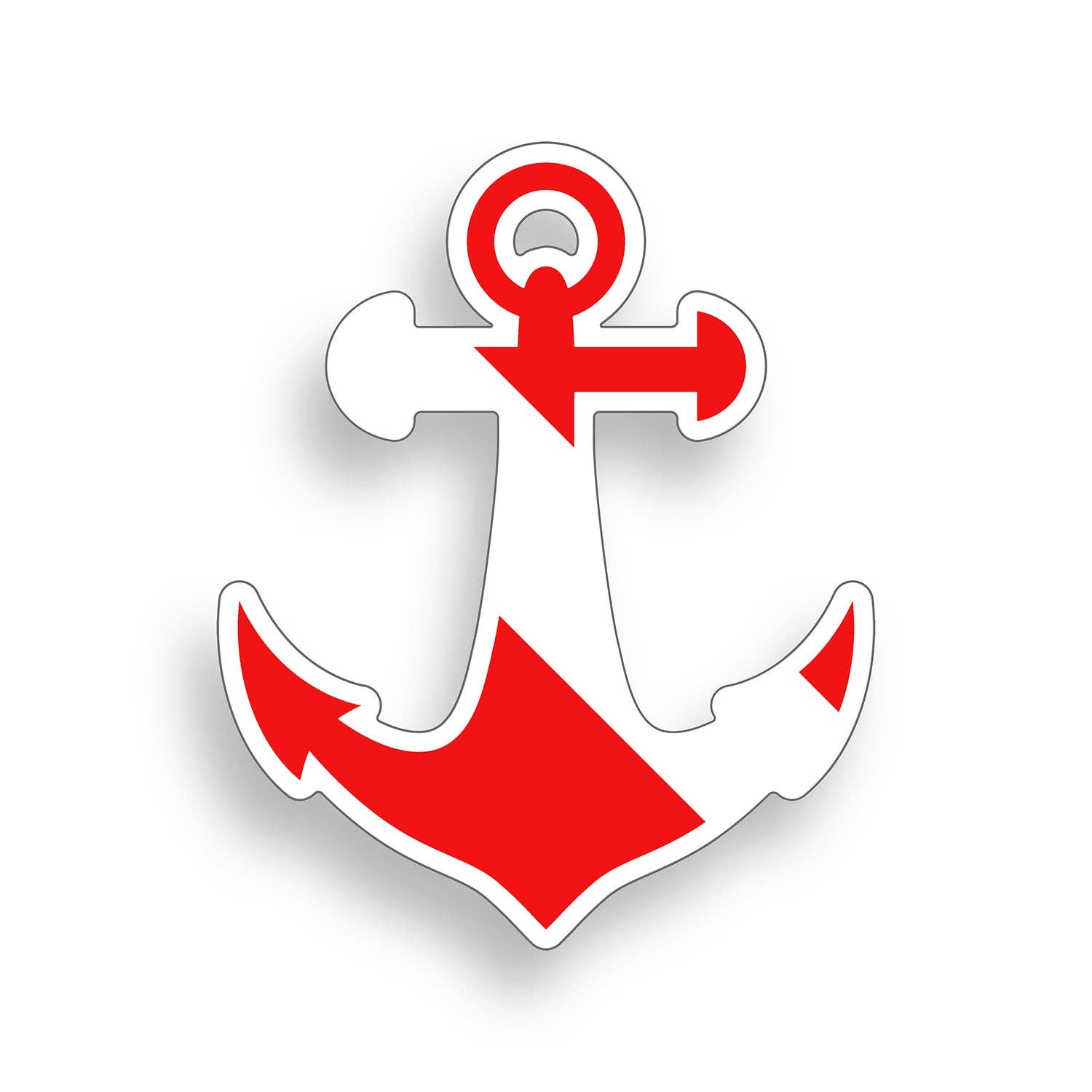 Real Sticky - Wholesale Sticker - Diver Down Anchor Sticker0