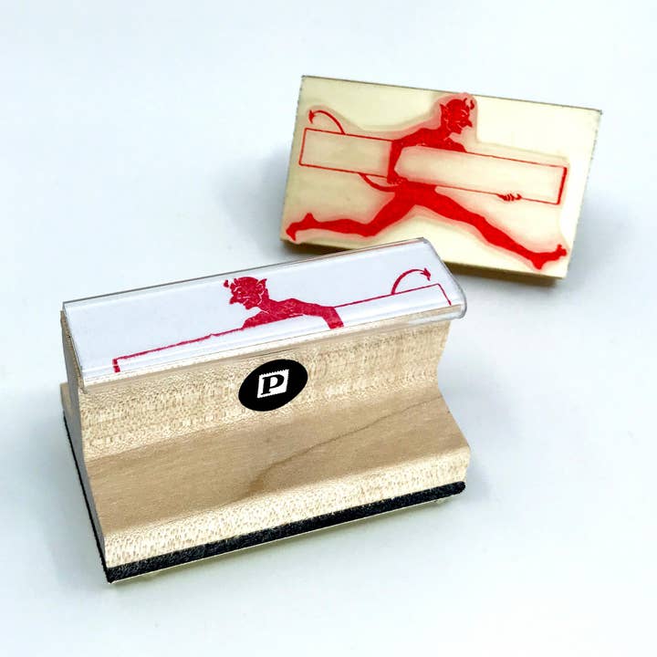 The Portland Stamp Company - Wholesale Rubber/Decorative Stamp - Running with the Devil Wooden Handle Rubber Stamp0