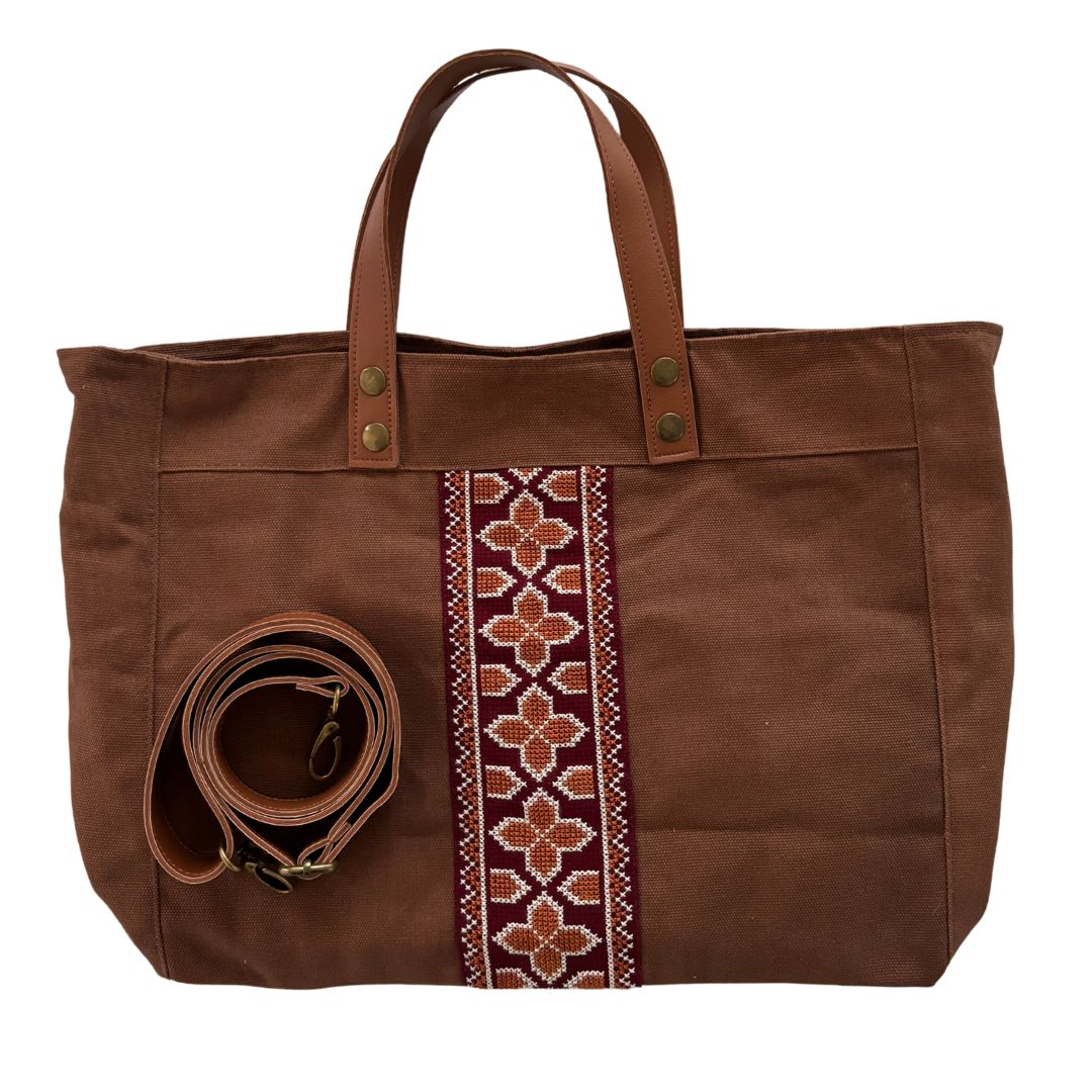 Darzah - Wholesale Tote Bag - Women's - Walid Unisex Bag - Brown5