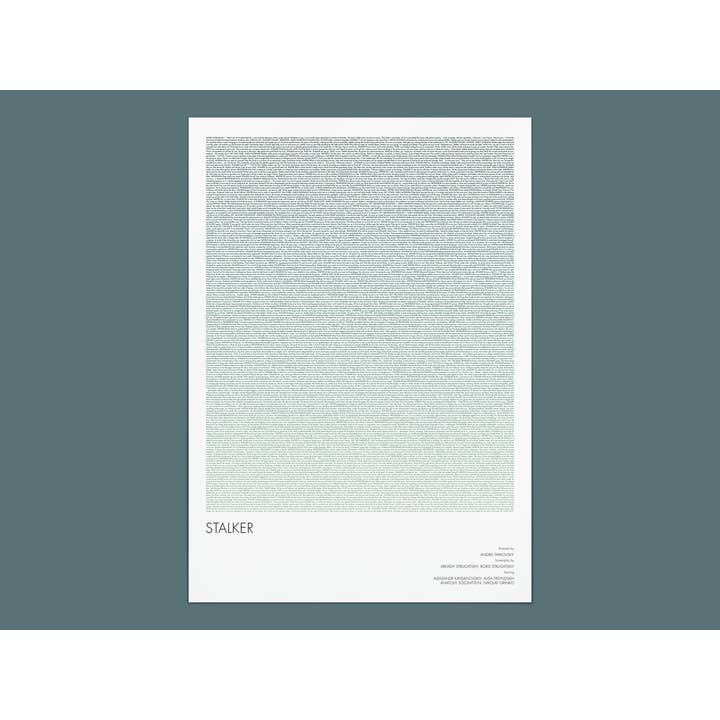 Stalker (1979) Roteiro Impressão artística por atacado de Fade Out Prints