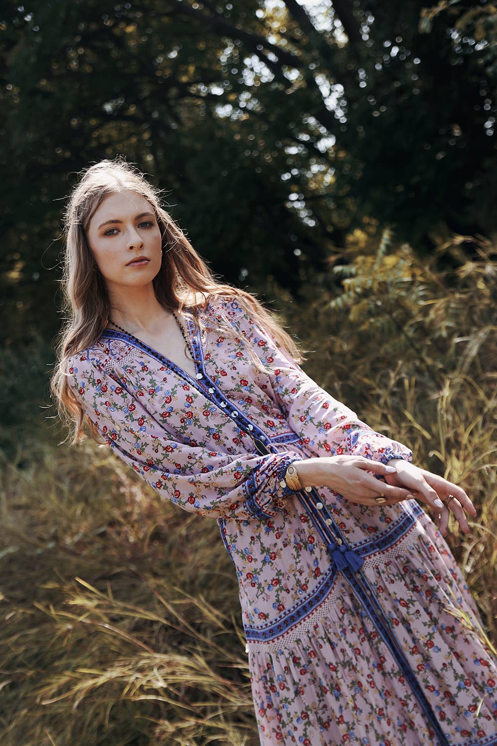 Alannah Maxi Dress - Dawn Pink for wholesale on Faire7