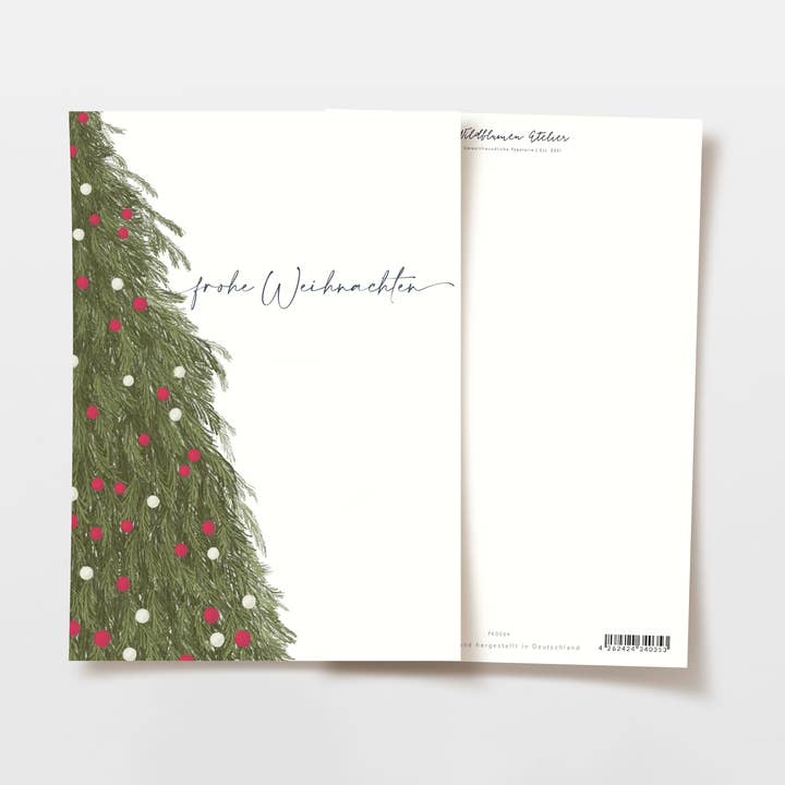Cartolina «Buon Natale», certificato FSC per la vendita all'ingrosso da parte di Wildblumen Atelier