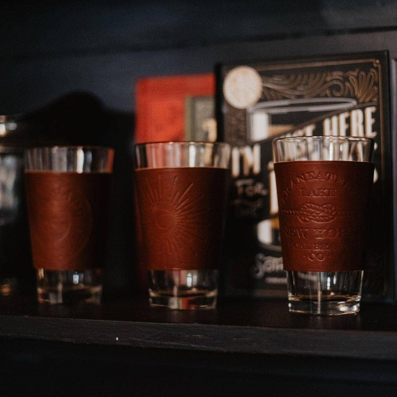 The Local Branch - Wholesale Beer Glass/Mug - Custom Leather Pint Glass1