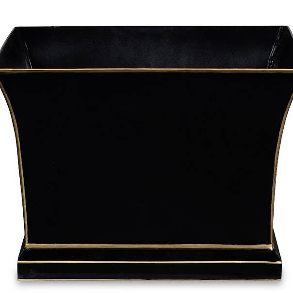 Plantador Largado Preto & Dourado por atacado de The Enchanted Home