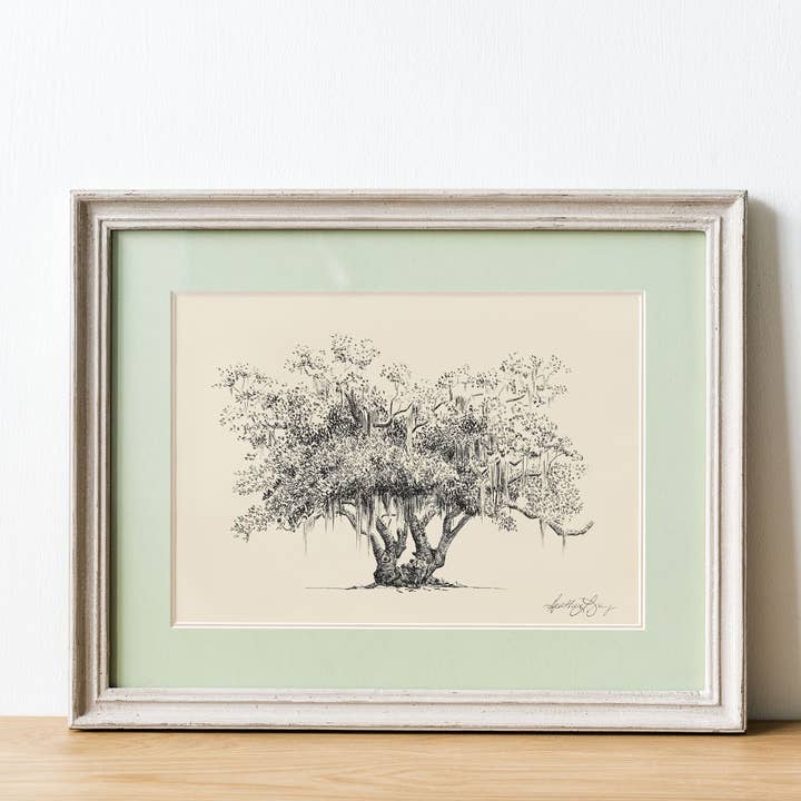 Fly Young Studio - Wholesale Art Print - Lovers' Oak - Pen and Ink Botanical Line Drawing - Tree Art2