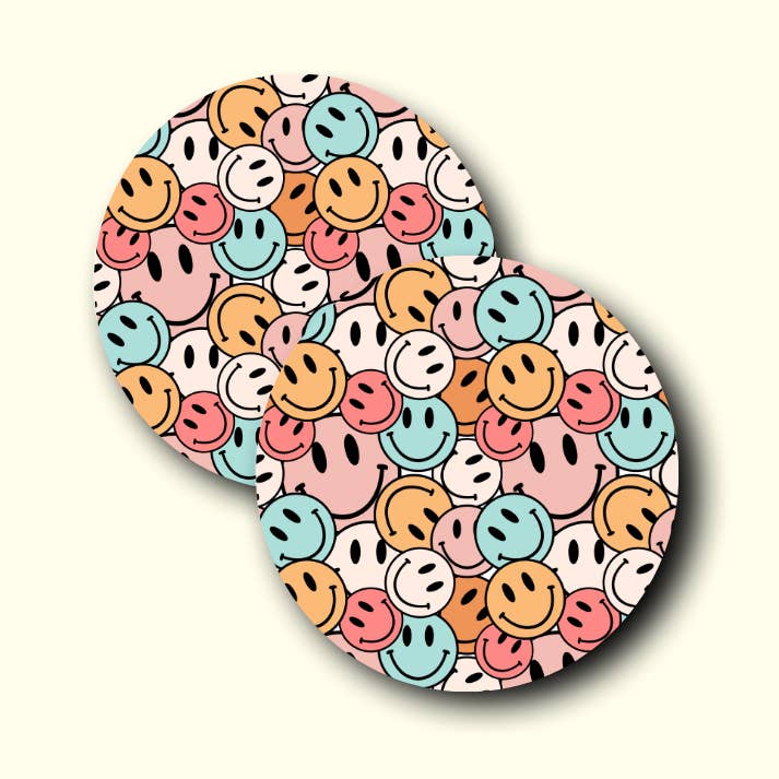 Sottobicchieri Arcobaleno Sorridente | Set di 2 per la vendita all'ingrosso da parte di Way Maker Yeg