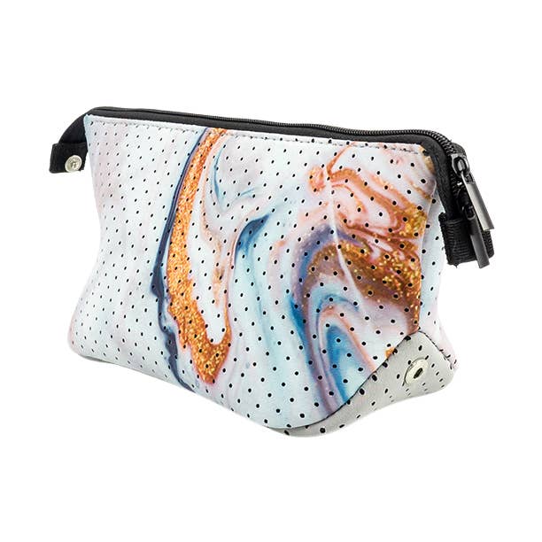 Cosmetic Neoprene Bag - Marble for wholesale by Trendy Wholesale