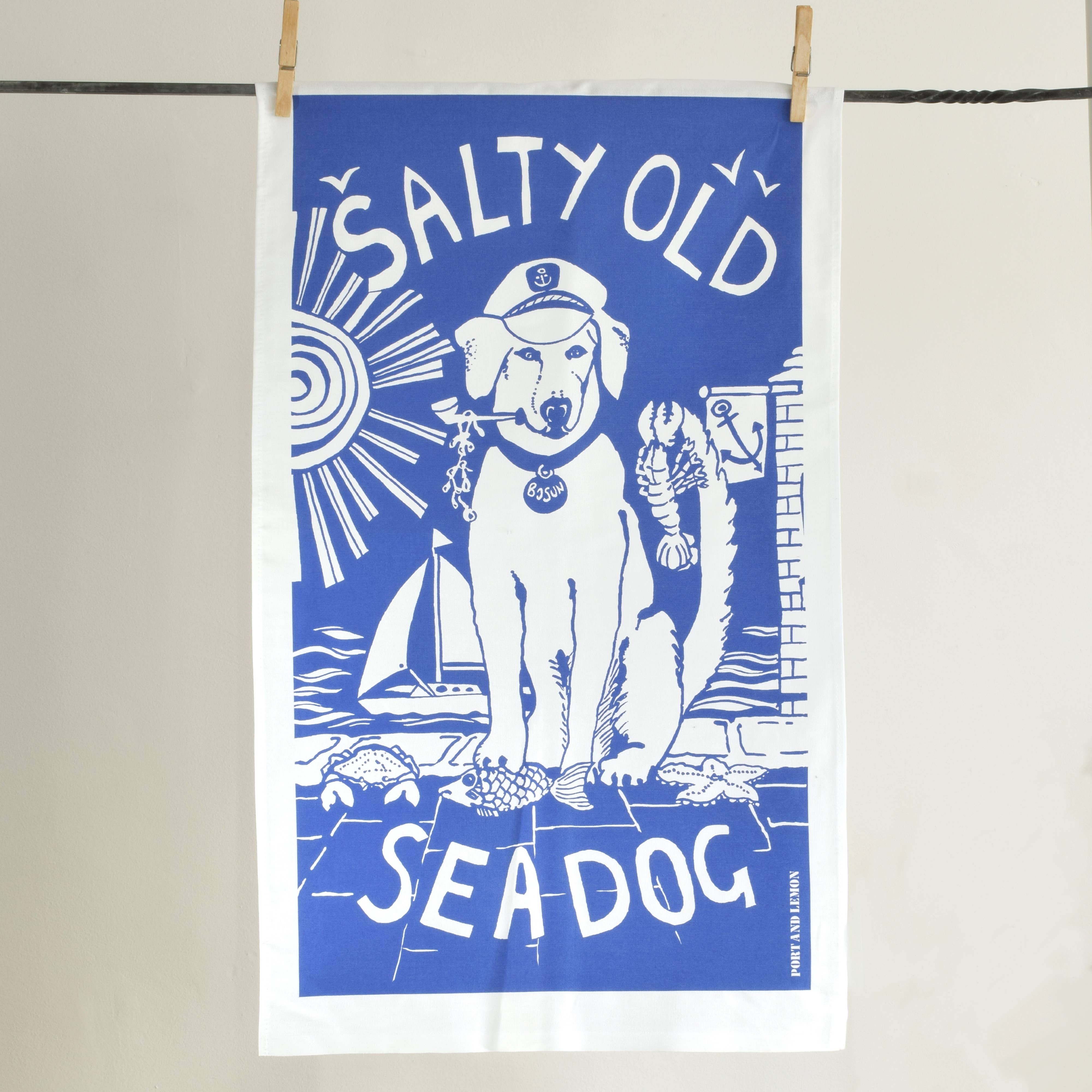 Port and Lemon - Vendita all'ingrosso Strofinacci - Canovaccio Salty Old Sea Dog di Port and Lemon in cotone 100%1