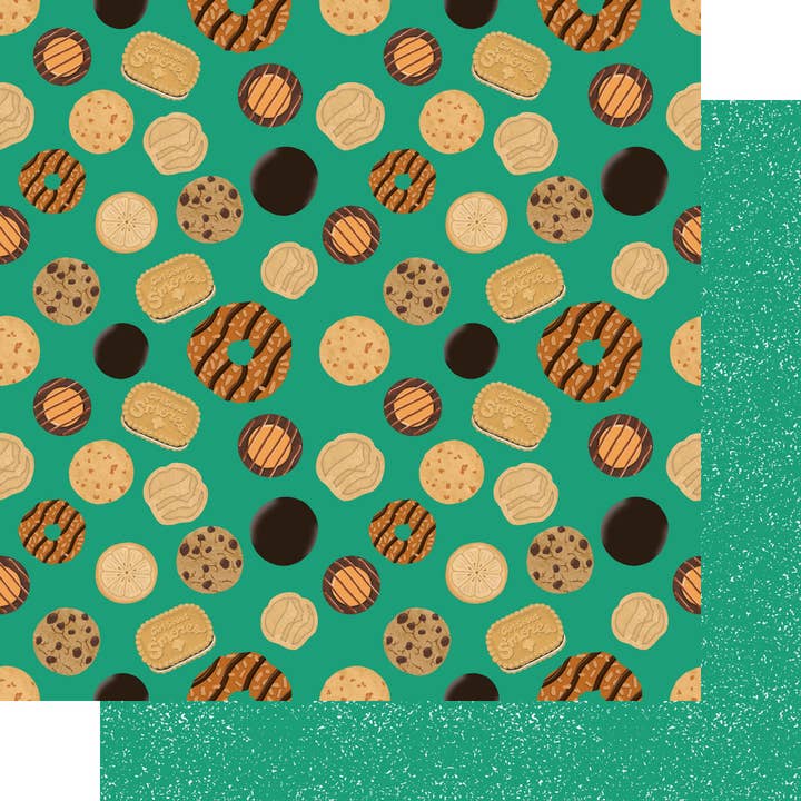 Earning My Badges Collection Cookie Collage 12 x 12 Double-Sided Scrapbook Paper by SSC Designs - 15 Pack for wholesale by SSC Wholesale