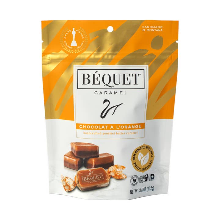 Béquet Confections - Wholesale Caramel - Béquet Gourmet Caramel 3.6 oz Pouch