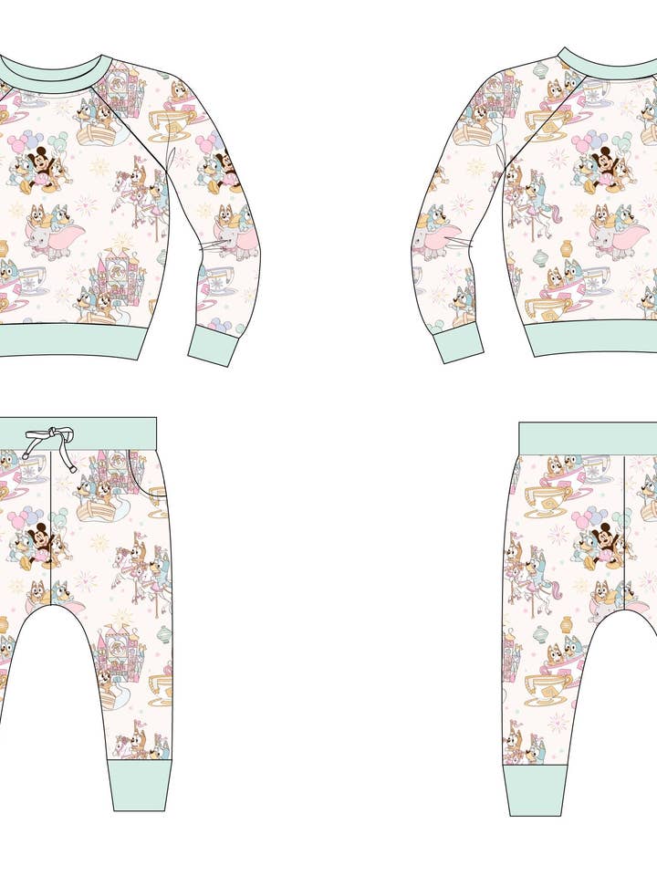 Pastellpark (Belize) - Definiere Terry-Set für den Großhandel von Blush Lotus