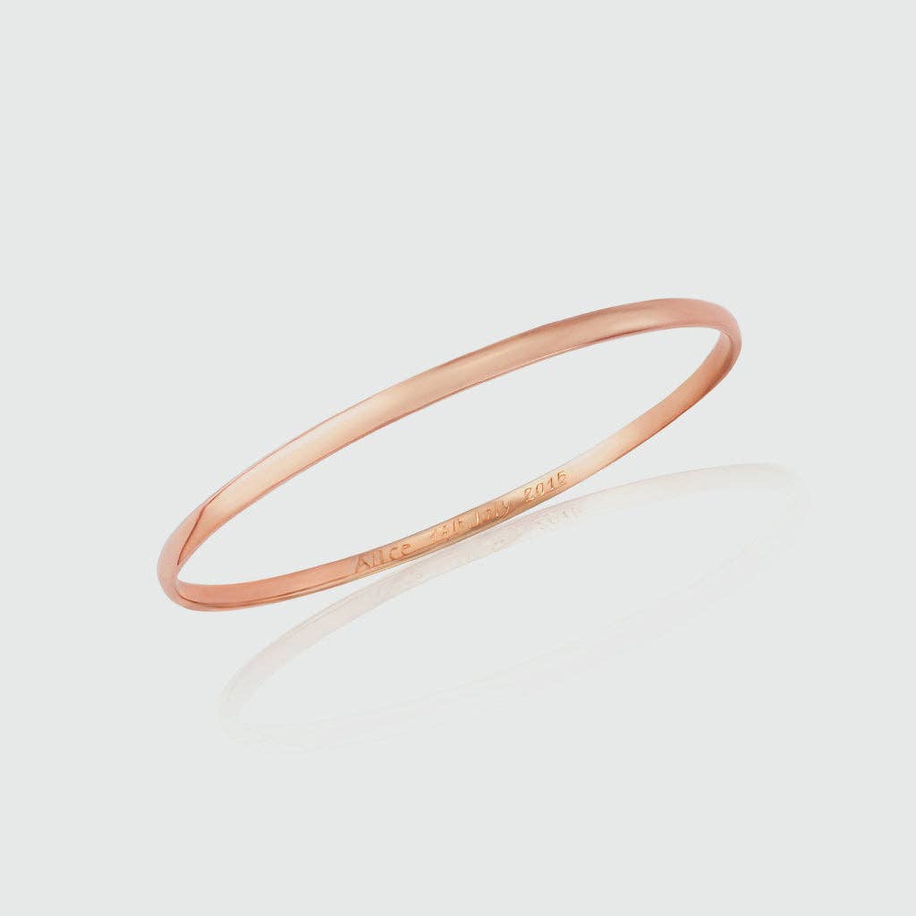 Auree Jewellery – wholesale Bangle bracelet – Brompton 9ct Rose Gold Bangle0
