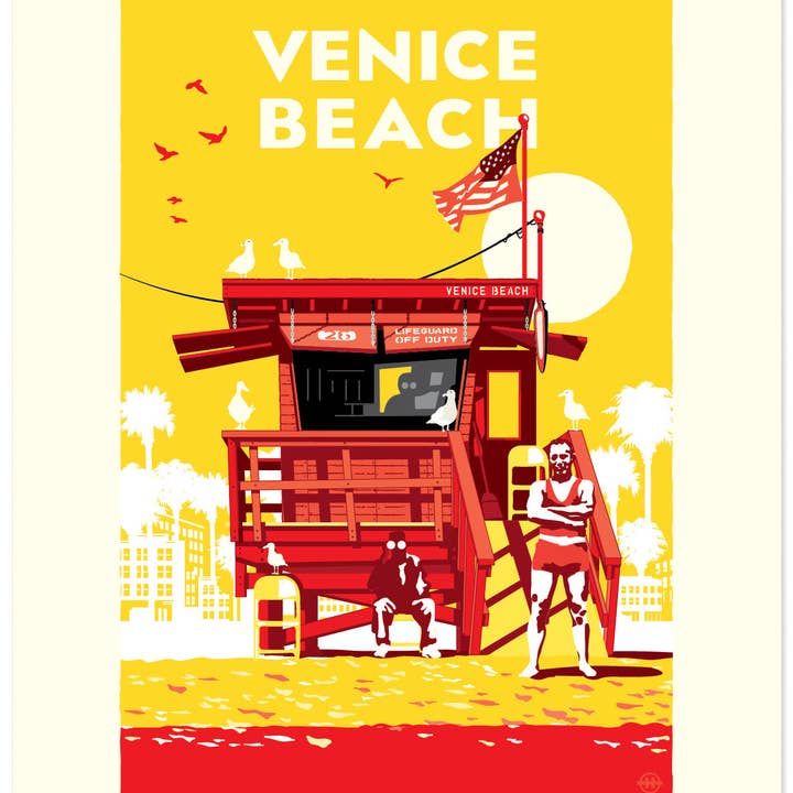 Landmark CA | Lifeguard Stand Venice Beach for wholesale by Legendary Landmark Art Prints