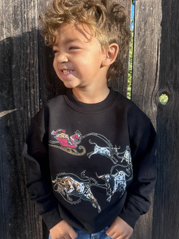 Sterling Kreek - Wholesale Sweatshirt - Kids - Mini Santa’s Cattle Drive Pullover2