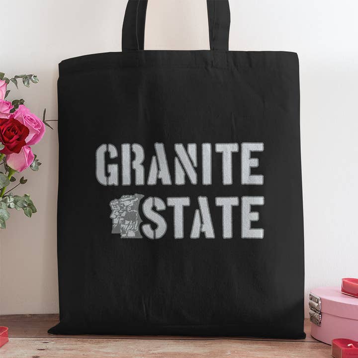 Granite State Old Man Stencil Look Canvas Boodschappentassen voor wholesale door RetroPlanet
