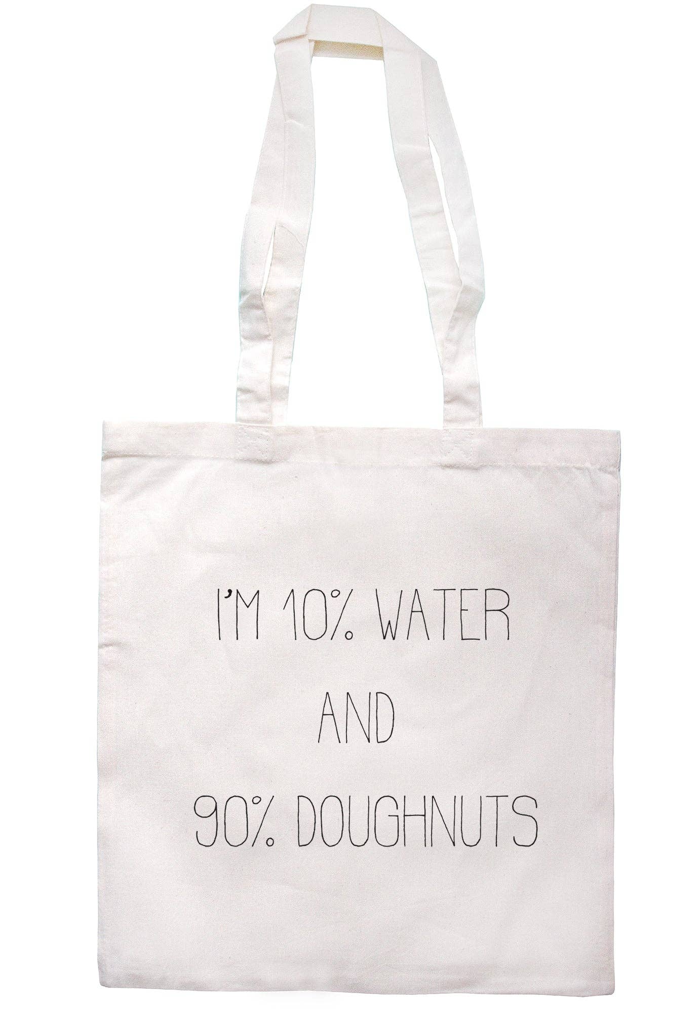 Illustrated Identity – wholesale Tote bag – Women's – I'm 10% Water And 90% Doughnuts Tote Bag S04853