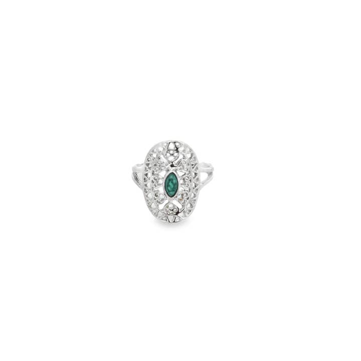 MIA Jewelry - Wholesale Cocktail/Statement Ring - Jadeite Vintage Ring (D108)3