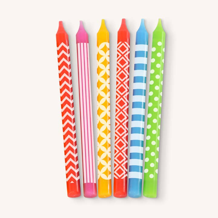 Chanukah Candles - Multi Pattern Multi Color - 45 Pack for wholesale by Ner Mitzvah