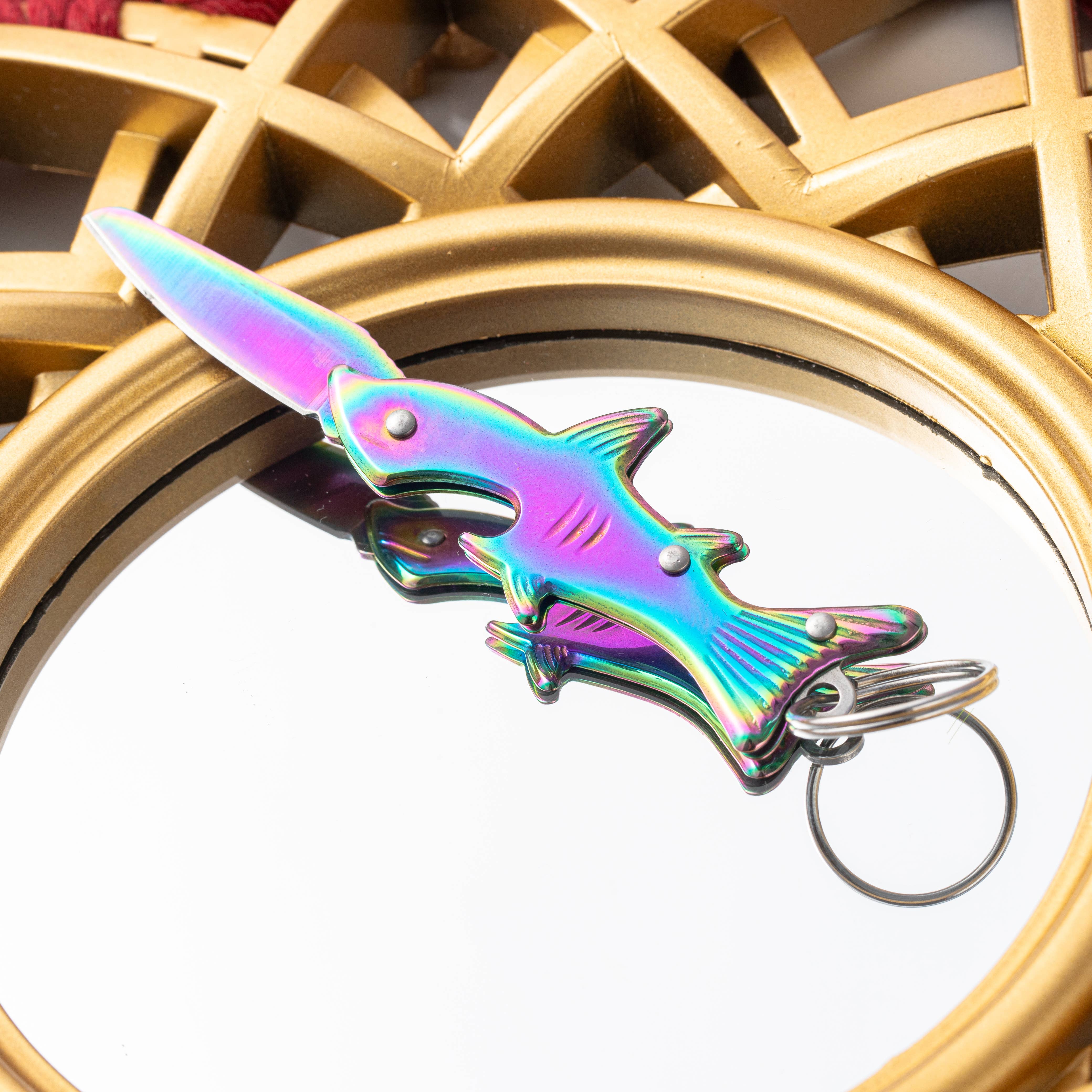 Real Sic - Vendita all'ingrosso Coltellino tascabile/portacoltellino - Mini coltello pieghevole EDC a forma di pesce – coltello tascabile multiuso4