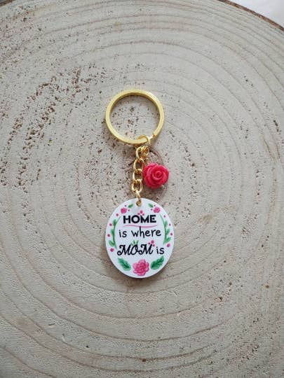 Lar é onde a MOM é o chaveiro por atacado de Kalliopi P. Giannoula - Poppygshop