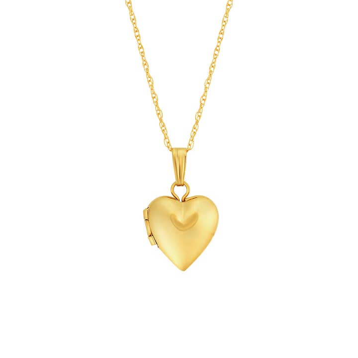 Solid 14kt Gold Mini Heart Locket for wholesale by La Kaiser