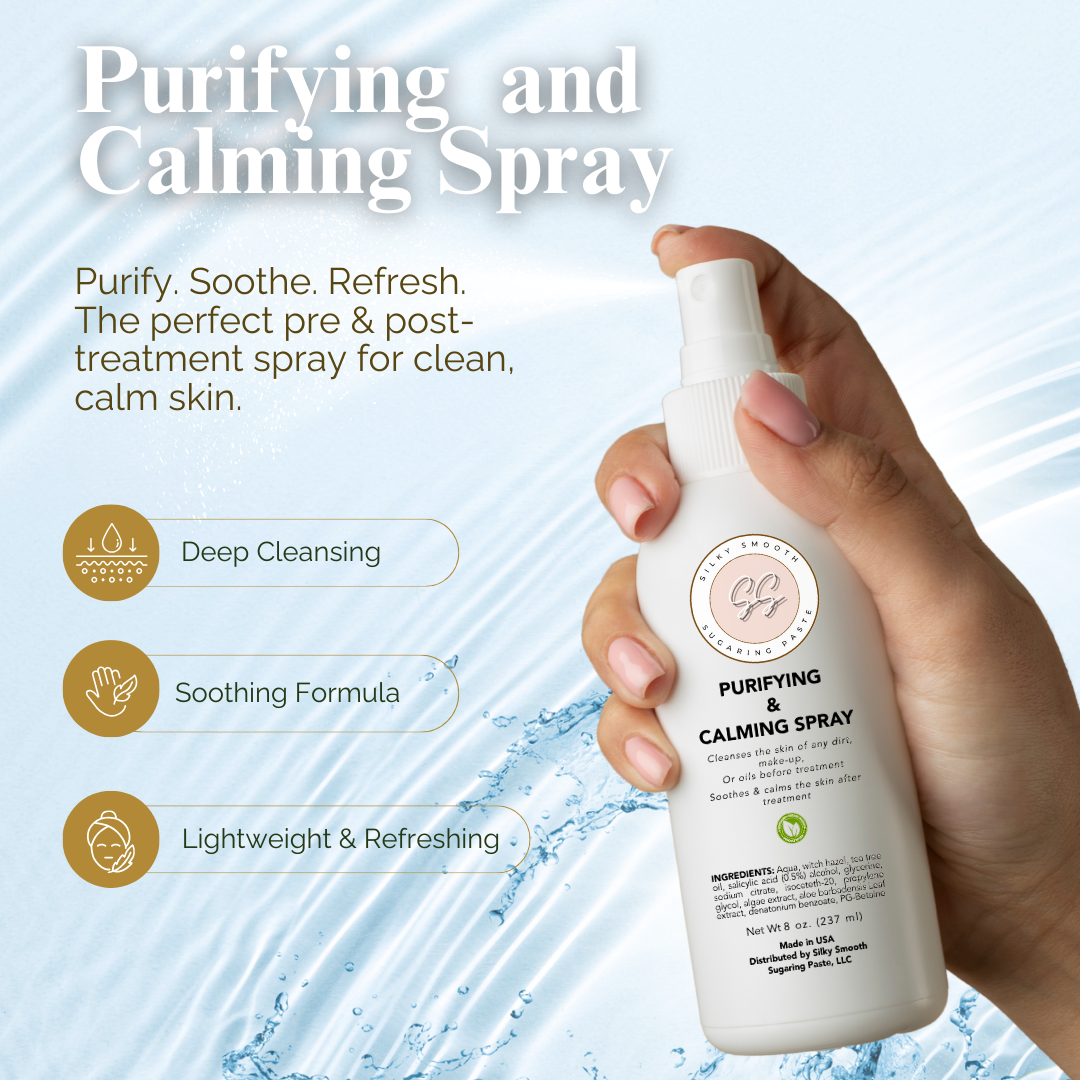 Silky Smooth Sugaring - Wholesale Face & Body Mist/Water - Purifying & Calming Spray (10 Bottles)1