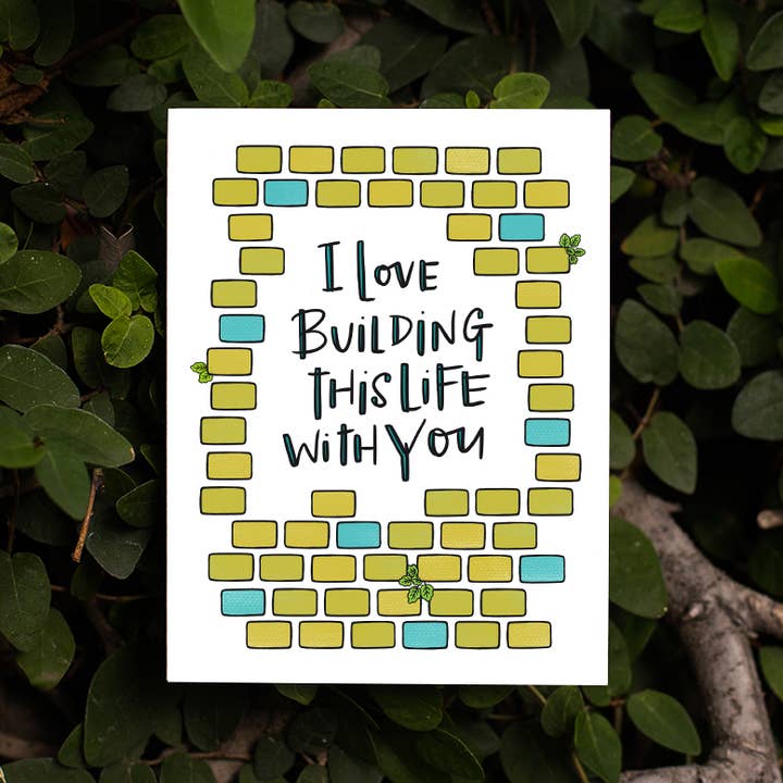 Dieses Leben mit dir aufbauen | Liebes- & Jubiläumskarte für den Großhandel von Lacelit | Stationery & Gifts by Kimberly Kuniko