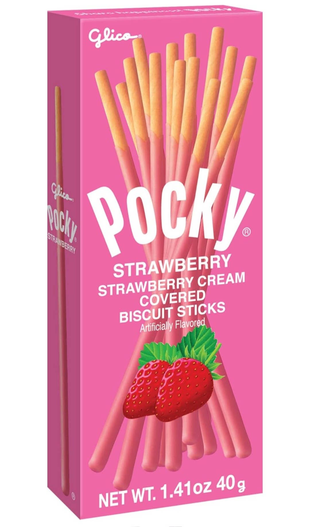 Majestic Wholesale - Wholesale Cookie - Pocky Strawberry Cookie Sticks, 1.41oz Box, 20ct0