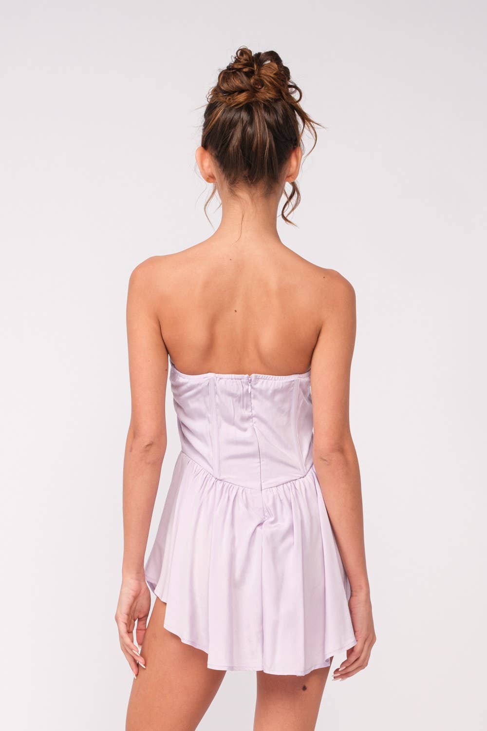 Sky to Moon - Wholesale Romper - Women's - SOLID COLOR FRONT CUTOUT MINI ROMPER DRESS16