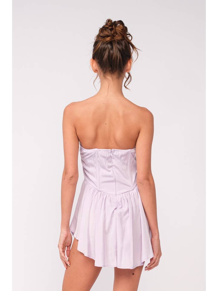 Sky to Moon - Wholesale Romper - Women's - SOLID COLOR FRONT CUTOUT MINI ROMPER DRESS16