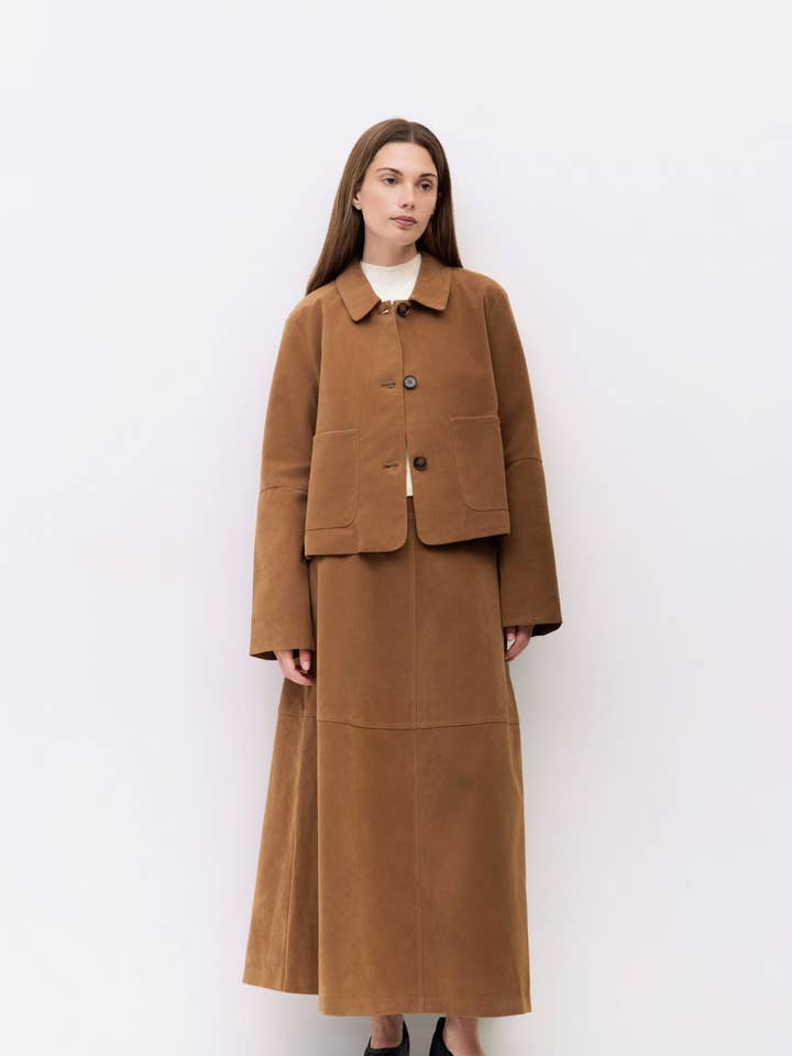 The Eryn Jacket | Suede Jacket for wholesale by All Row