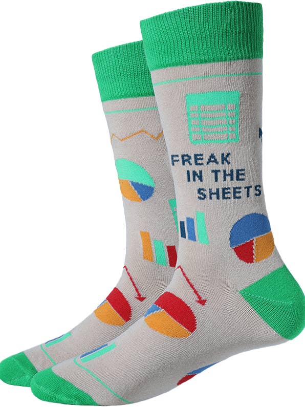 Grey Freak in the Sheets Socks for wholesale on Faire
