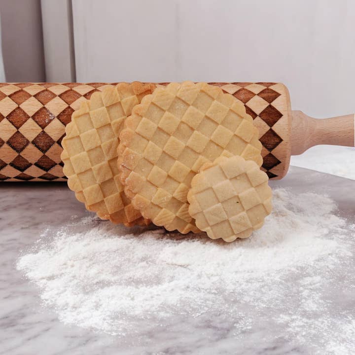 Gia Roma – wholesale Rolling pin – Spring Baking Gift Set, Kitchen Embossed Rolling Pin Cookies