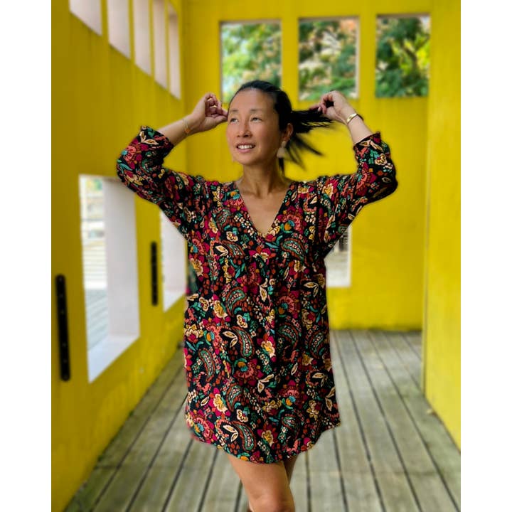 MY DRESS MADE - Venta al por mayor Tela - Tejido de viscosa flameado BOHEMIAN - Estampado en Francia