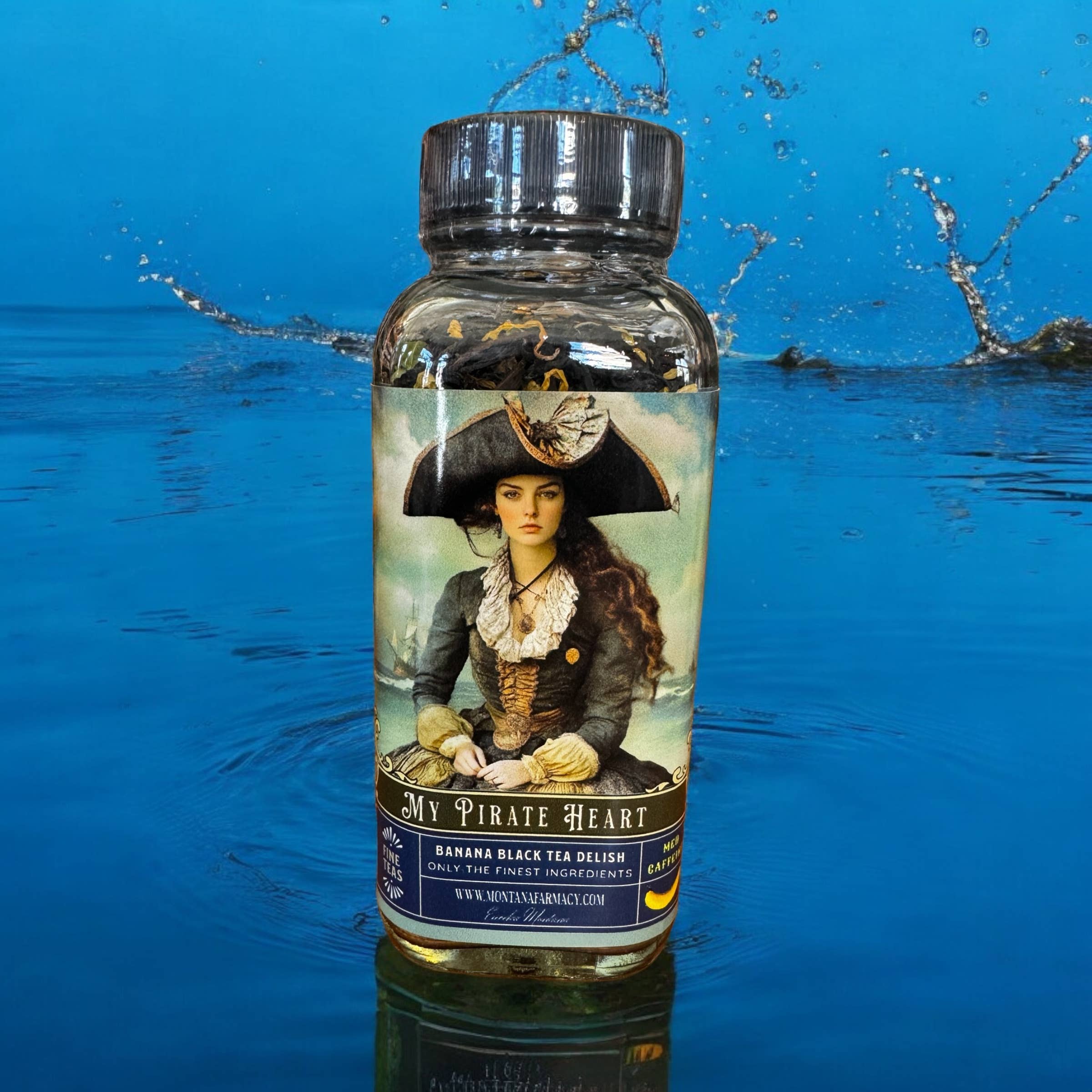 Montana Farmacy - Wholesale Loose Tea - MY Pirate Heart Banana Tea Beautiful Vintage Pirate Lady Jar3