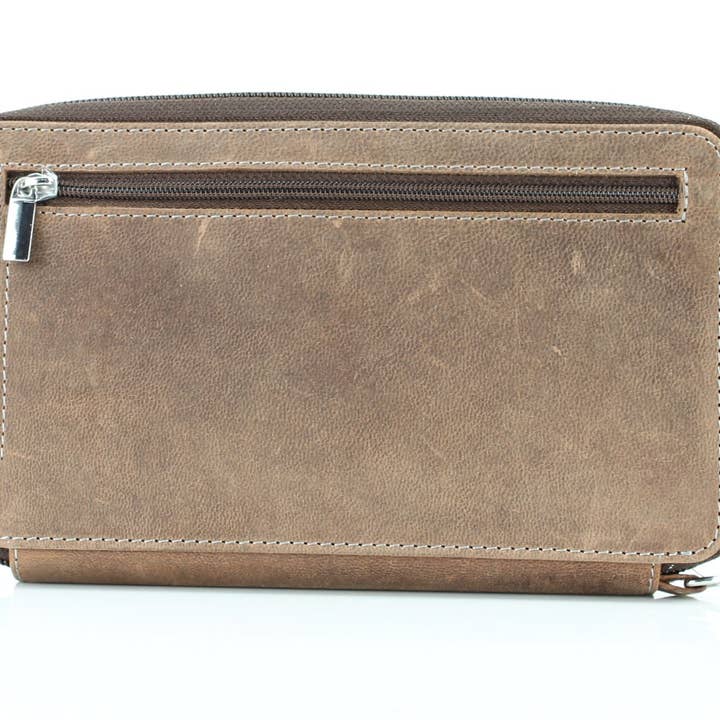 Leather Impressions Inc - Wholesale Wristlet - American Bison Floral Tooled Ladies Wristlet3