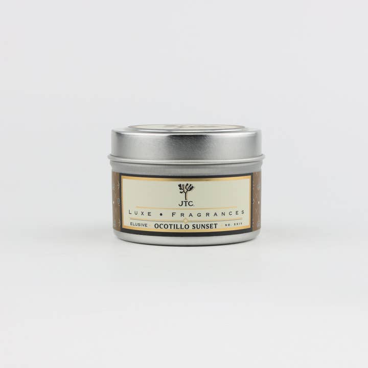 Travel Tin Candle - Ocotillo Sunset for wholesale by Joshua Tree Candle Co.