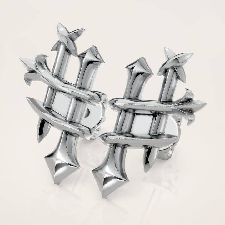 Troika Unity Earrings - Sterling Silver for wholesale by RUSBARON