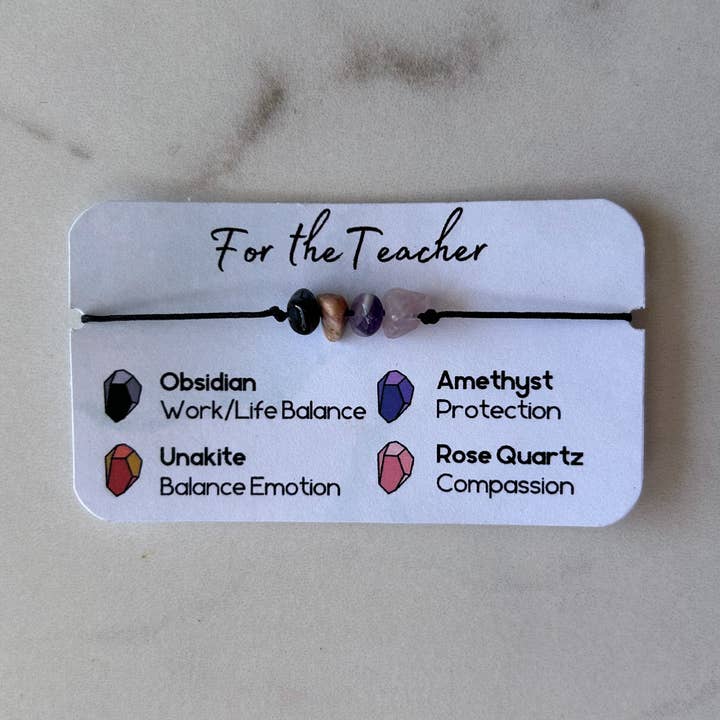 Bracelet en cristal ajustable pour enseignants pour la vente par KGandThat