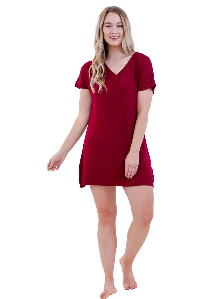 Ein Spirit Kurzarm-Shirt-Kleid für den Großhandel von Open Palettes Apparel